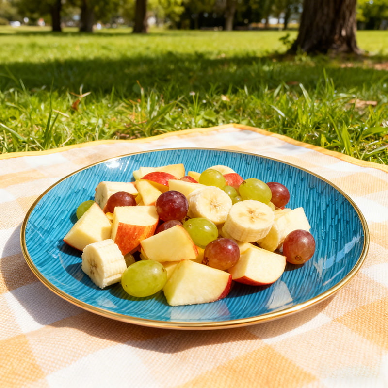 Disposable Vibrant Turquoise Striped Plate