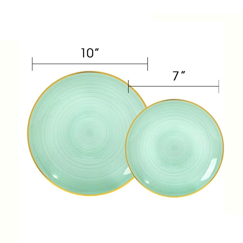 Plastic Gold Rim Plate